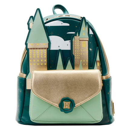 Harry Potter Hogwarts castle "golden" - Mini Backpack LoungeFly Zainetto